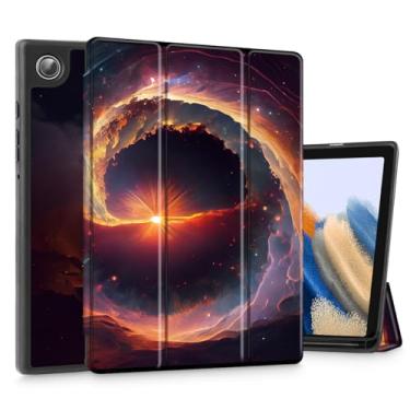 Imagem de Tuiklol Capa para Samsung Galaxy Tab A9 de 8,7 polegadas, modelo lançado em 2023 (SM-X110/X115/X117), capa rígida protetora de TPU fino para despertar/hibernar automático para Galaxy Tab A9, Galaxy Sky