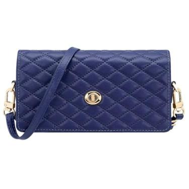 Imagem de AJDJTEN Capa de celular tipo carteira transversal para Samsung Galaxy Z Fold 3 4 5 6 7, capa de couro PU mini bolsa com alça ajustável, suporte para cartão, fecho magnético, capa de telefone para Flod