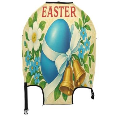 Imagem de Joisal Capa de mala fofa protetora de bagagem, floral, proteção de ovos de Páscoa, desenhos animados, itens essenciais de viagem para mulheres, Ovo de Páscoa floral, S 18-20 in, Capa de mala