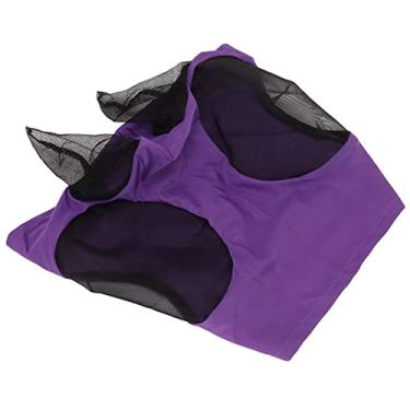 Imagem de Generic Máscara de Mosca de Malha de Cavalo Capa Elástica Respirável para Rosto de Cavalo para Proteção Eficaz para Equitação, Equipamento Equestre Adequado para Todos Os 1 Peça Azul (Roxo)