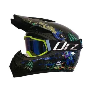 Imagem de Capacete De Motocross Infantil Para Off-Road Com Equipamento De Proteç