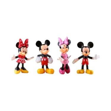 Imagem de Conjunto De Figuras De Ação Mickey E Minnie Mouse Em PVC 4 Peças Bonec