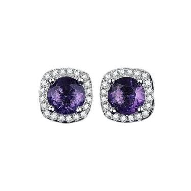 Imagem de Brincos quadrados inspirados em moissanite, joias para noivas, celebração, amizade, presentes para mulheres, presentes de Natal, Dia dos Namorados