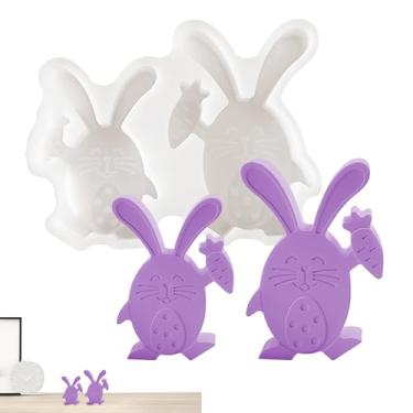 Imagem de Forma de Coelhinho em Silicone | Decoracao E Antiaderente Para Lar - Molde De Coelho E Cenoura Para Páscoa | Para Festas Escritório Quarto Casa Escola Dormitório Mesa De Trabalho A