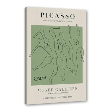 Imagem de Arte de parede verde sálvia Matisse William Morris Bauhaus Impressão floral abstrata Mercado de Flores Cartaz Picasso Estética Decoração de Parede para Sala de Estar (SKU1,30.5x45.7 cm = (30x45 cm