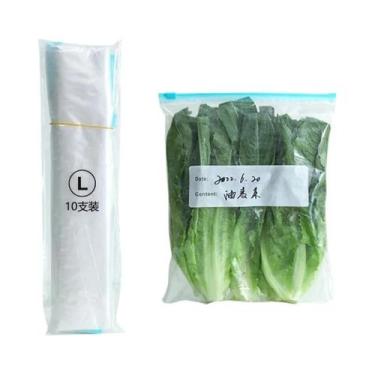 Imagem de Saco Plástico Transparente Reutilizável Com Fecho Ziplock Para Armazen