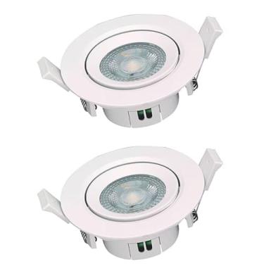 Imagem de Kit 2x Spot LED Branco Redondo Embutir 9W 3000K Bivolt