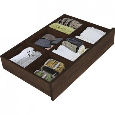 Imagem de Guarda Roupa Casal 8 Espelhos 2 Portas de Correr Essencial Siena Móveis Jacarandá