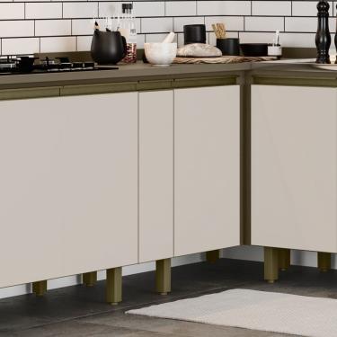 Imagem de Balcão Condimentos 20cm 1 Porta Com Tampo Alice Duna/cristal