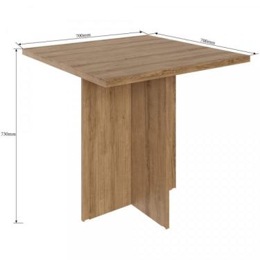 Imagem de Conjunto Mesa e 4 Bancos Estofados Verona Bona Vita Móveis Madeirado/bege/marrom