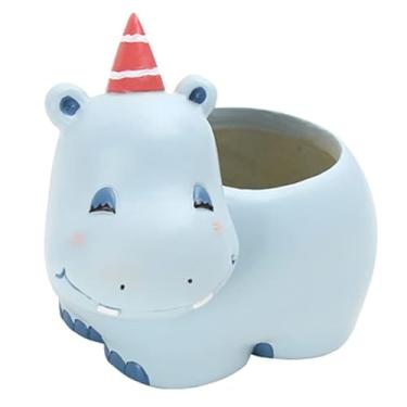 Imagem de Vaso de plantas de flores urso pintinho vaso de flores bonito resina suculenta suporte de vaso de bonsai em forma de animal ornamento de mesa decoração de casa recipiente de plantas (cor: 2) (1)