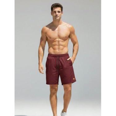 Imagem de Bermuda Masculina Tactel Premium com Elástico e Cordão - Sem marca, Vi