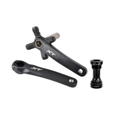 Imagem de Coroa De Pedal De Bicicleta MTB Em Liga De Alumínio Preta 104BCD 170mm