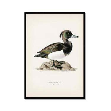 Imagem de Impressão de pato vintage rústico Pato Pato Pato Lago pôster de arte de parede retrô natureza pintura em tela imagens decoração de quarto de fazenda (SKU4,20.3x30.5 cm = (20x30cm), moldura de metal
