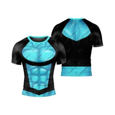 Imagem de Camiseta Rash Guard Casual Para Meninos Adolescentes, Estilo Anime Mar