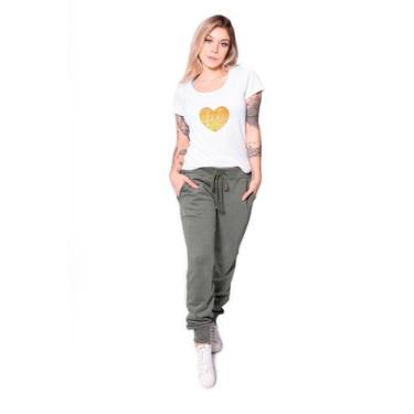 Imagem de Camiseta Longline Kruger's Concept  Love - Feminino - PP - Branco, Bra