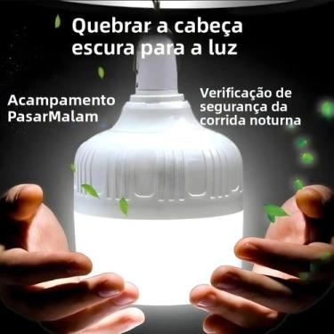 Imagem de Lanterna De Emergência LED Recarregável USB Luz Portátil Para Camping 