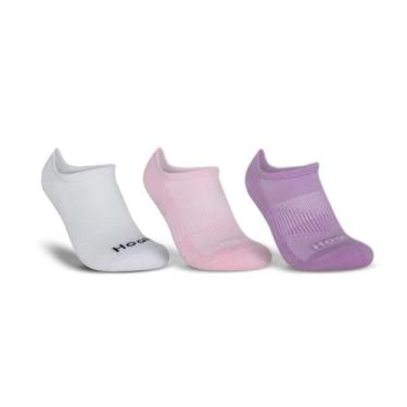 Imagem de Kit 3 Meias Hoahi Soquete Atoalhada, Branco, Rosa, Lilás, 33-38