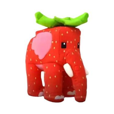 Imagem de Pelúcia De Elefante Morango, Brinquedo Macio E Fofo Para Fãs, Presente