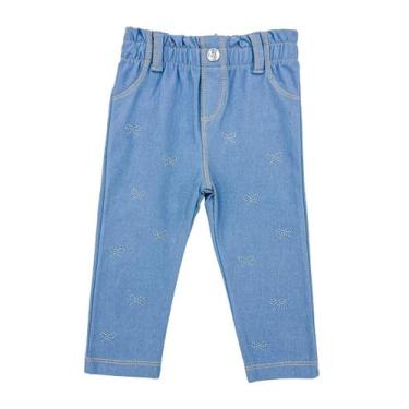 Imagem de Calça Cotton Denim Meninas/ Bebê  - Gumi Confecções, M, Azul