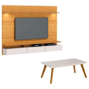 Imagem de Painel Suspenso Decore 2.2 com mesa de Centro Classic Nature Off White