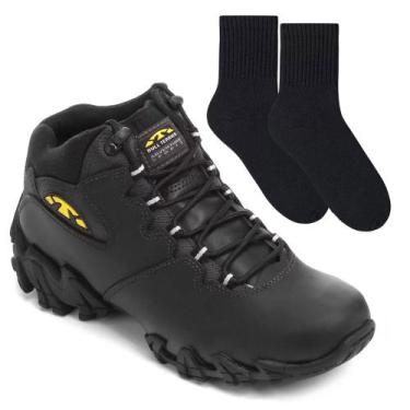 Imagem de Kit Bota Bull Terrier Bruce Masculina + Par de Meia, Preto, 43