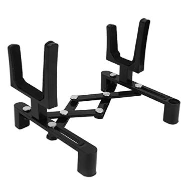 Imagem de Violino dobrável suporte leve resistente dobrável violino suporte de exibição para casa música sala aula abs metal (Preta)