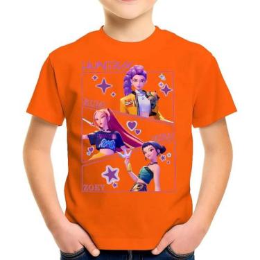 Imagem de Camiseta Camisa Infantil Juvenil Menina Menino Huntrix Guerreiras do K