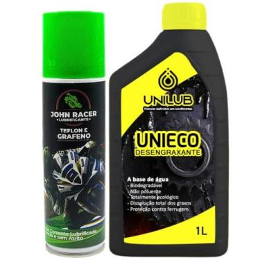 Imagem de Jonh Racer + Desengraxante ecologico Unieco - rende até 1.000km, GRAXA