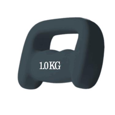 Imagem de Peso De Mao Revestido Halter Boxing Dumbell 1kg Musculacao Academia Fisoterapia Pilates Fitness Exercicio Fisico Preto