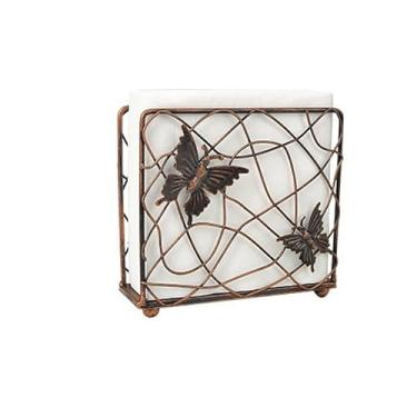 Imagem de x3anggyt5 Capa de caixa de lenços criativa retrô ferro antigo armazenamento de cozinha restaurante mesa vertical café suporte de guardanapo suporte de caixa de lenços (4)