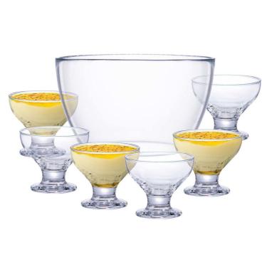 Imagem de Conjunto para Sobremesa em Vidro Paradise 7 Peças - Ruvolo
