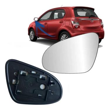 Imagem de Lente Retrovisor C/Base Etios 2014/2021 Esquerdo Metagal