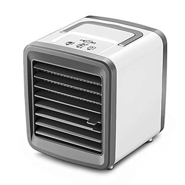 Imagem de Resfriador de Ar Portátil Ventilador Ar-Condicionado com Dois Controles Pulverização Umidificação Refrigeração e Energético Alimentado por USB