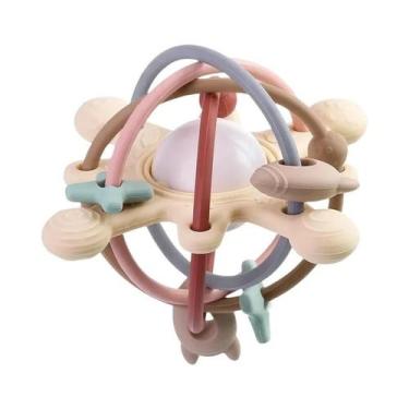 Imagem de Mordedor De Silicone Montessori Para Bebês, Chocalho Sensorial E Brinq