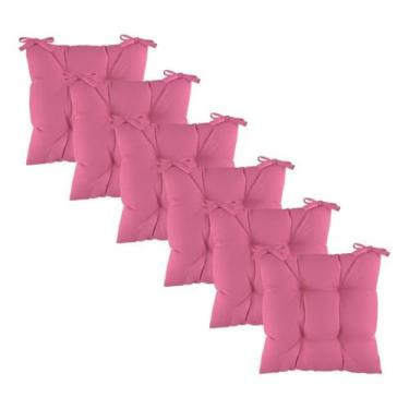 Imagem de Kit 6 Assentos Almofada 4 Furos Futton Cadeira Poltrona Sofa Pallet Fi