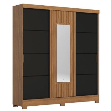 Imagem de Guarda Roupa Casal 3 Portas Deslizantes Com Espelho 200 cm B376 Briz