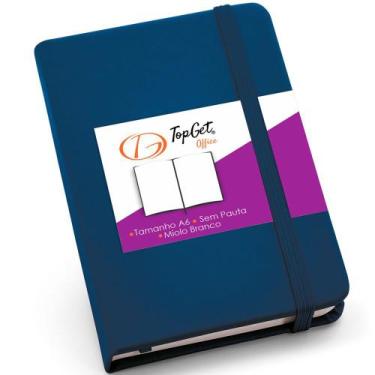Imagem de Caderneta de Anotações 9x14cm 80 Folhas Sem Pauta - TopGet, Azul