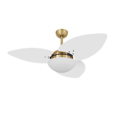 Imagem de Ventilador De Teto Dormamu Dourado 3 Pás Branco 220v