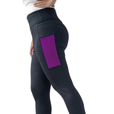 Imagem de Legging com Bolsos Poliamida Spandex PINA P M G GG, P, Roxo