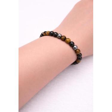 Imagem de Pulseira Espiritual Pedra Proteção  Defesa Energética  Equilíbrio  Seg