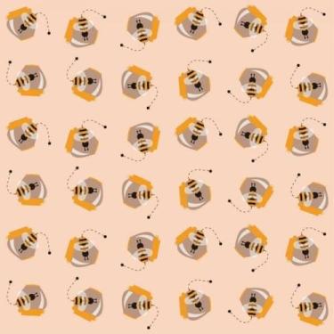 Imagem de Papel De Parede Infantil Abelhas E Pote De Mel - Drop de Casa