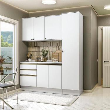 Imagem de Armário de Cozinha Compacta 100% MDF 190cm Branco Celeste Kappesberg