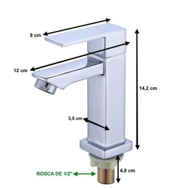 Imagem de Kit Cuba Pia Louça Cerâmica Banheiro Com Torneira E Válv S05 - Smart N