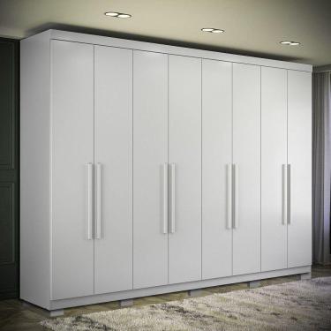 Imagem de Guarda Roupa Casal Grande Master New 8 Portas 4 Gavetas c/ Pes  Santos Andira