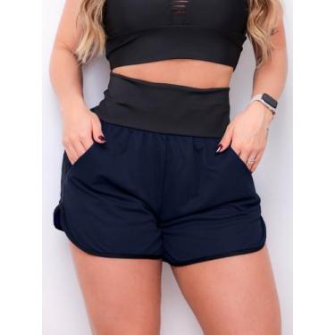 Imagem de Short Fitness de Corrida Feminino Dry Fit com Bolsos Laterais para Aca
