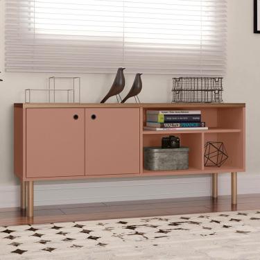 Imagem de Bancada Para Tv Até 60 Polegadas Multi Salmão Caemmun