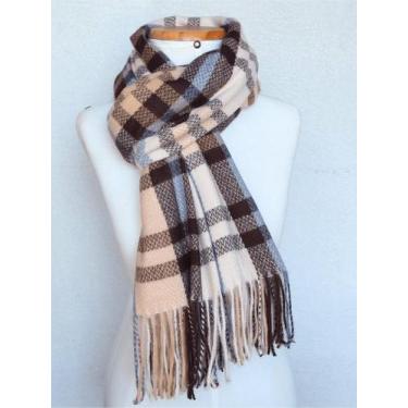 Imagem de Cachecol Lã Manta Unissex Grosso Inverno cores clássicas - Sem marca, 