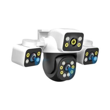 Imagem de Câmera PTZ Externa WiFi 6K 12MP Com Zoom De 10X, Alarme Sonoro E Lumin