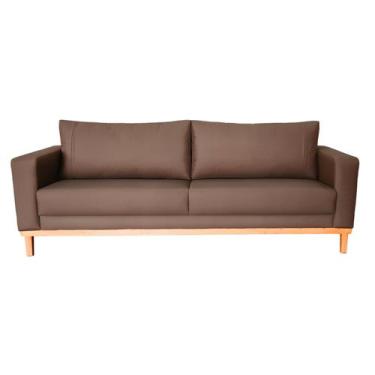 Imagem de Sofá Argélia Tecido Acquablock Impermeável Pé Base Madeira 210cm - 4R 